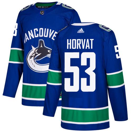 Adidas Vancouver Canucks #53 Bo Horvat Blue Home Authentic Youth Stitched NHL Jersey->youth nhl jersey->Youth Jersey